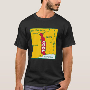 Togo Political map in flag colours. Neighbouring c T-Shirt