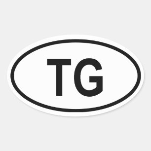 Togo "TG" Oval Sticker
