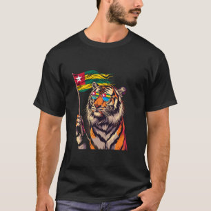 Togo Tiger Togo Flag Togolese Pride Togolese Roots T-Shirt