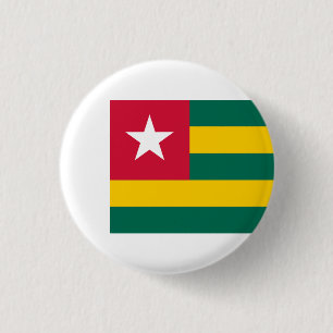 Togolese Flag, Flag of Togo 3 Cm Round Badge