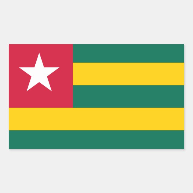 Togolese Flag, Flag of Togo Rectangular Sticker (Front)