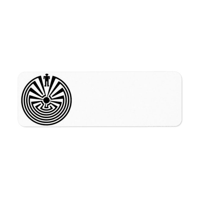 Tohono O'odham Man in the Maze Address Label (Front)