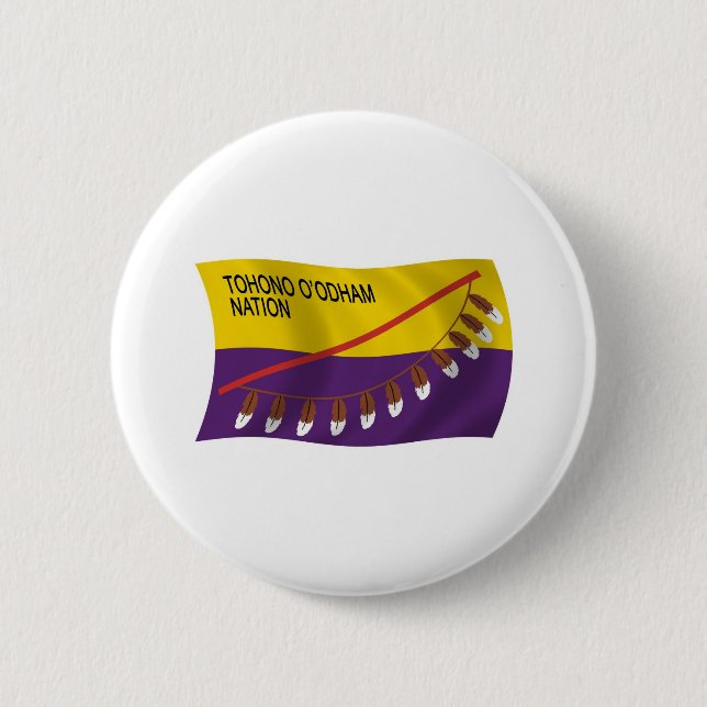 Tohono O'odham Nation Flag Button (Front)