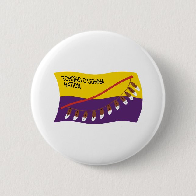 Tohono O'odham Nation Flag Button (Front)