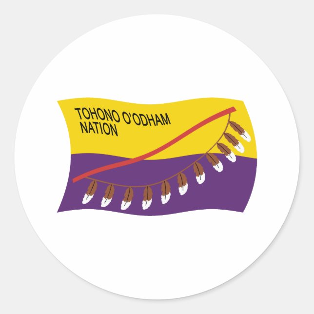 Tohono O'odham Nation Flag Sticker (Front)