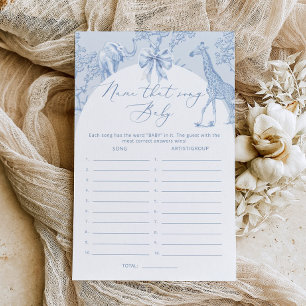 Toile de Jouy Baby Shower Name that song game