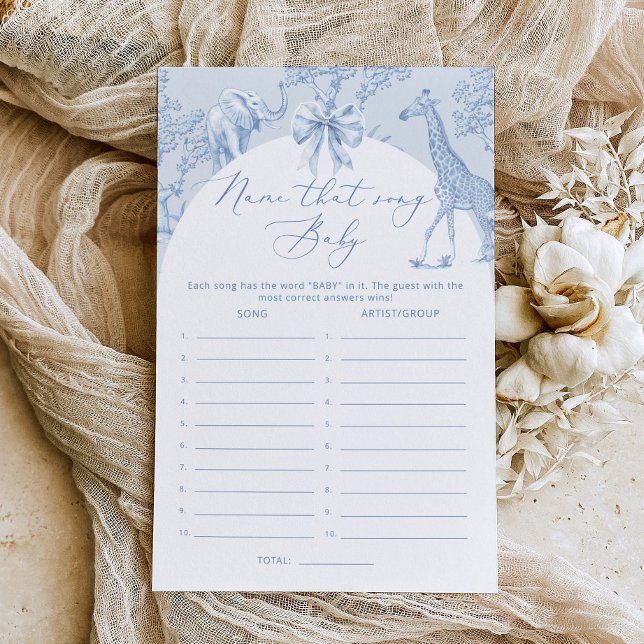 Toile de Jouy Baby Shower Name that song game (Creator Uploaded)