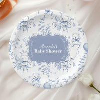 Toile De Jouy Bear Baby Shower