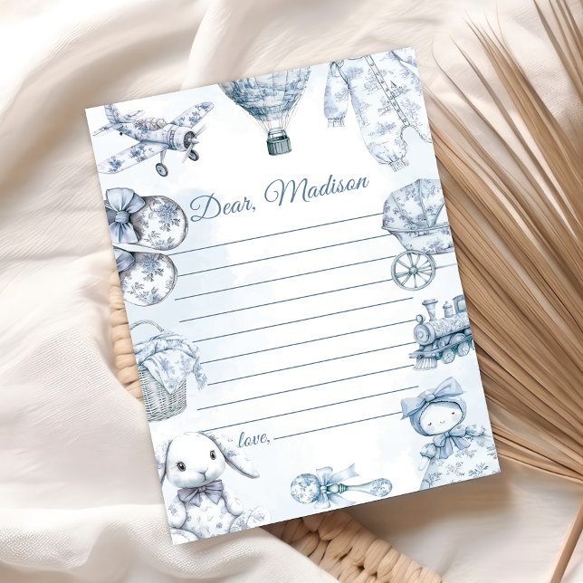 Toile De Jouy Blue Capsule Note Message Card (Creator Uploaded)