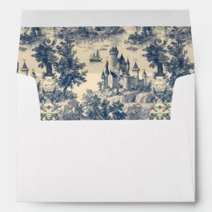 Toile de Jouy Blue Castle Envelope