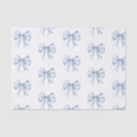 Toile de Jouy Blue Elegant Bow