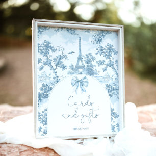 Toile de Jouy Bonjour Parisian Cards and gifts Poster