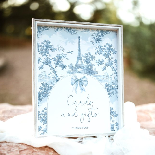 Toile de Jouy Bonjour Parisian Cards and gifts Poster (Creator Uploaded)