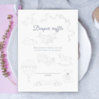 Toile de Jouy Bow Nursery Diaper raffle