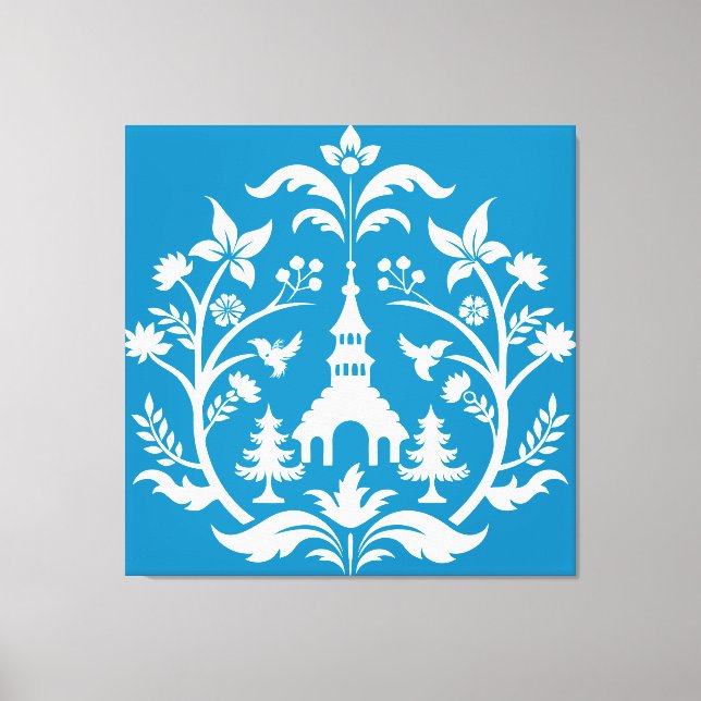 Toile de Jouy Canvas Print (Front)