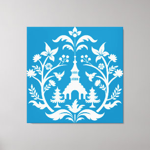 Toile de Jouy Canvas Print