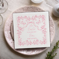 Toile de Jouy Chinoiserie Butterflies Baby Shower