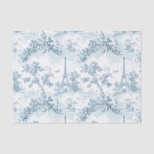 Toile de Jouy Eiffel tower Parisian Chinoiserie Tissue Paper