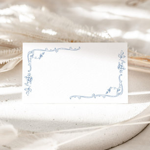 Toile de jouy elegant frame wedding place card
