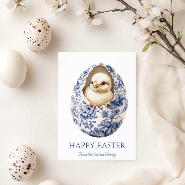 Toile De Jouy Happy Easter Greeting Card (Creator Uploaded)
