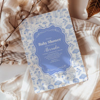 Toile De Jouy Mushrooms Woodland  Baby Shower
