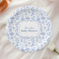 Toile De Jouy Mushrooms Woodland Baby Shower