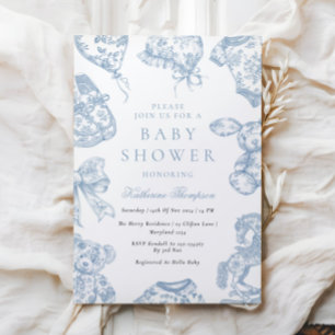 Toile de Jouy Nursery Baby Shower Invitation
