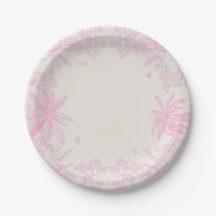 Toile de jouy paper plate