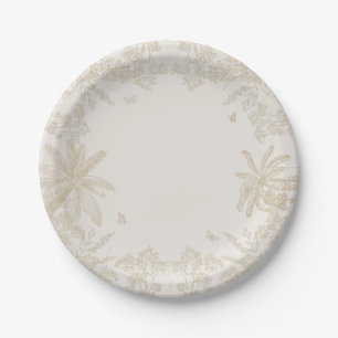 Toile de jouy paper plate
