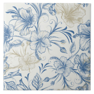 Toile-De-Jouy Pattern Tile