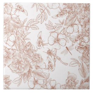 Toile-De-Jouy Pattern Tile