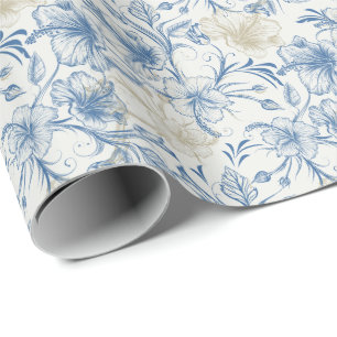 Toile-De-Jouy Pattern Wedding Wrapping Paper