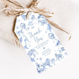 Toile De Jouy Safari Animals Baby Shower Favour Ta Gift Tags