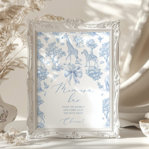 Toile de Jouy Safari animals Momosa bar Poster