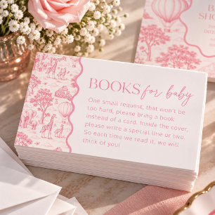 Toile De Jouy Safari Baby Shower Books for Baby Business Card