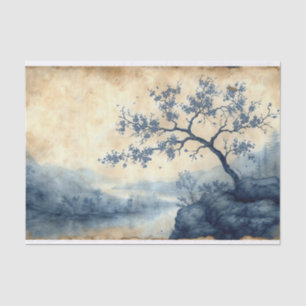 Toile de Jouy still waters landscape Tissue Paper