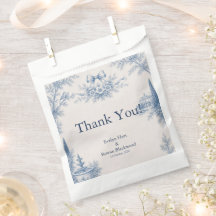 Toile de Jouy Venue Story Wedding Favour Gift Bag
