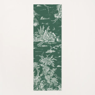 Toile de Jouy verte Yoga Mat