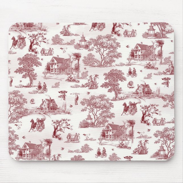 Toile De Jouy - Vintage Afternoon Mouse Pad (Front)