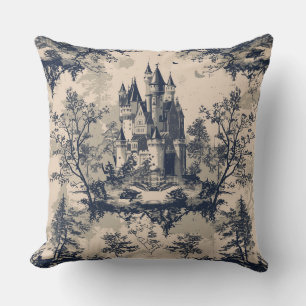 Toile de jouy vintage mother’s day floral cushion