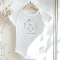 Toile de Jouy vintage Rocking horse Sage Green