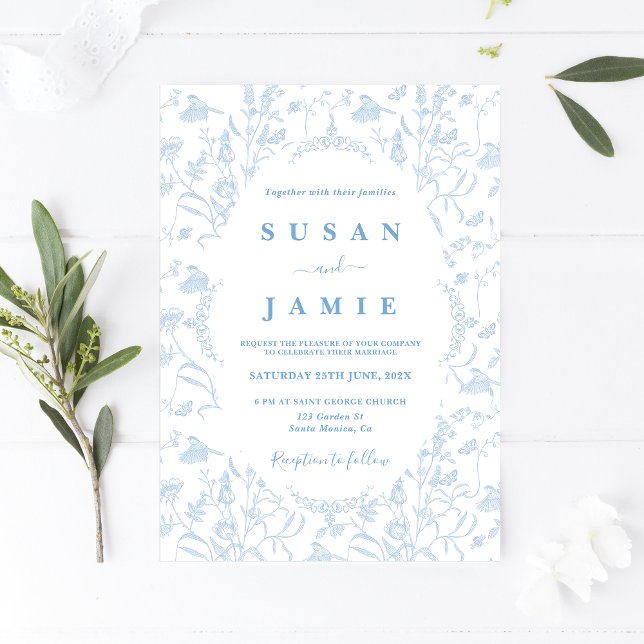 Toile de Jouy Wedding invitation (Creator Uploaded)