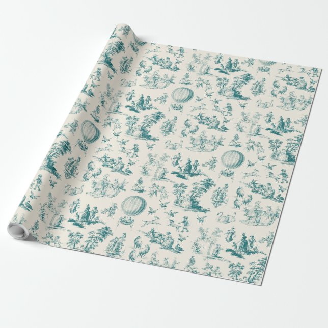 Toile du jouy wrapping paper (Unrolled)
