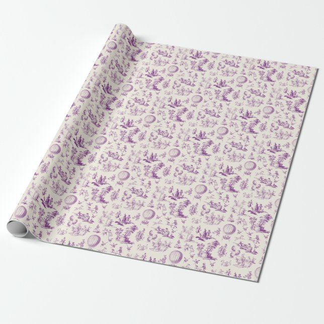 Toile du jouy wrapping paper (Unrolled)