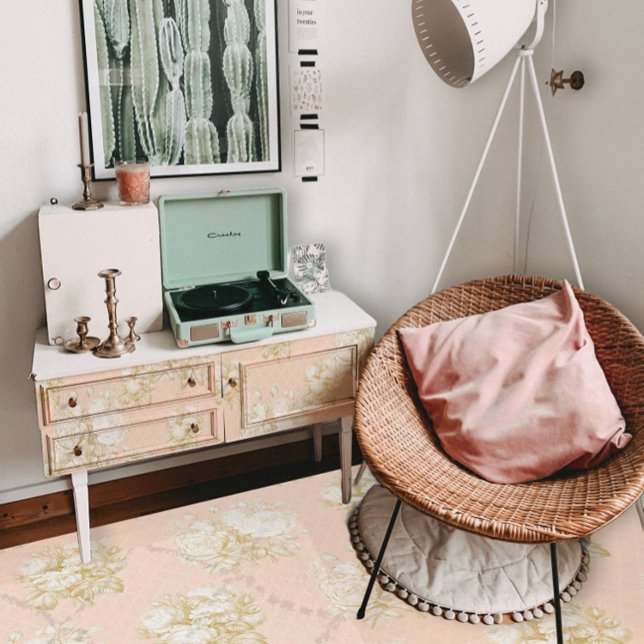 Toile French Floral Bouquet Pink Gold Ephemera Tissue Paper (Creator Uploaded)