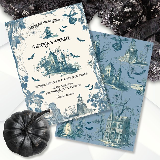 Toile Halloween chateau Wedding Invitation (Creator Uploaded)