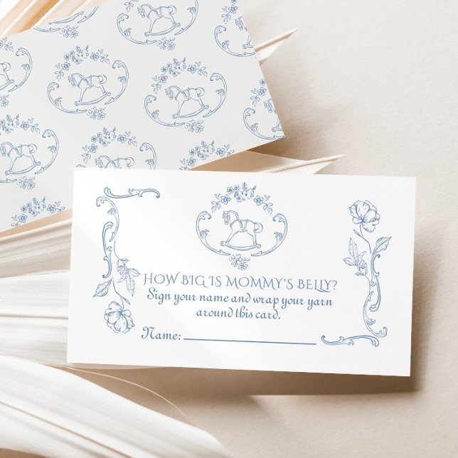 Toile How big is mommys belly Vintage frame Enclosure Card (Creator Uploaded)