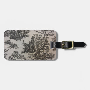 Toile in Black & White Luggage Tag