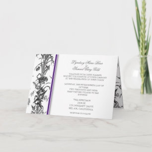 Toile invitation, purple background invitation