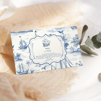 Toile Nautical Baby Shower Books for Baby